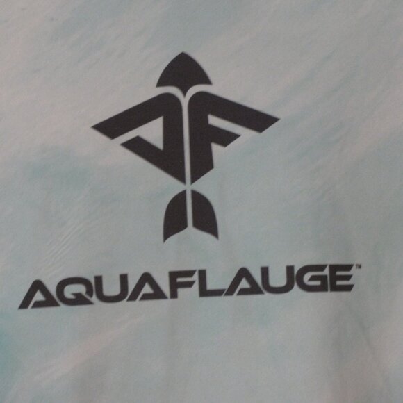 LAST CHANCE-Donate 11/30 2/$15 Aquaflauge T Tshirt Large Blue Tie Dye Inspired - Picture 3 of 5
